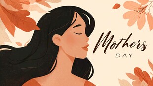 母亲节优雅女性插画