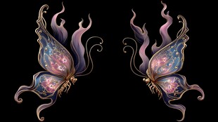 梦幻炫彩蝴蝶艺术图案