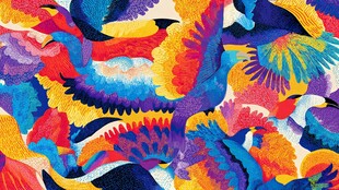 多彩飞鸟图案 灵动又绚丽