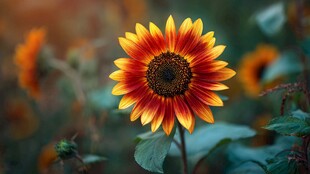 艳丽向日葵绽放于绿野