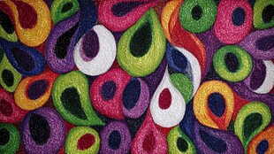 多彩抽象绣花图案纹理