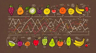 水果家族的趣味折线图