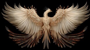 华丽神鸟展翅图