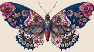 绚丽多彩的艺术蝴蝶图案