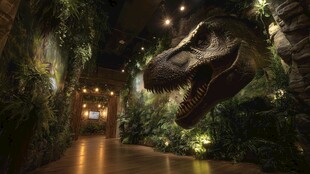 恐龙主题馆内的震撼场景