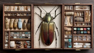 精美甲虫标本收藏展示
