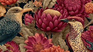 花鸟共绘绚丽自然图景