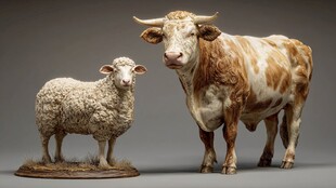 牛羊雕塑摆件 栩栩如生