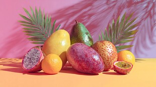 多彩热带水果的缤纷组合