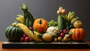 多彩蔬菜创意艺术摆盘