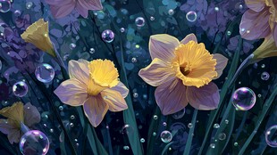 梦幻水仙与泡泡的奇幻世界