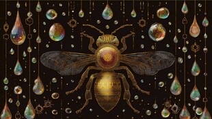 梦幻金蜂与奇幻水滴图案