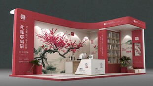 中式典雅图书展位设计