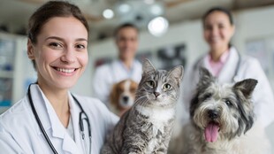 兽医与萌宠的温馨时刻