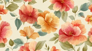 复古风花卉图案背景