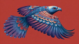 飞翔的民族风华丽神鹰