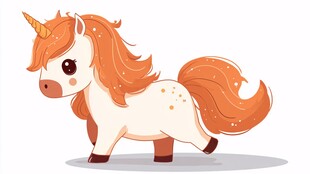 可爱卡通独角兽形象