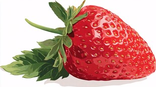 新鲜诱人的红草莓