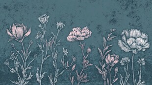 手绘花卉图案 清新自然风