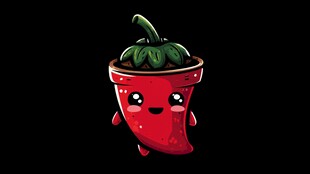 可爱红辣椒卡通形象