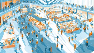 热闹繁华的大型购物商场