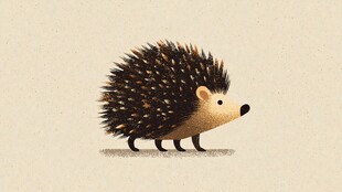 可爱小刺猬插画