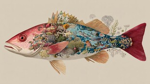 奇幻珊瑚鱼插画