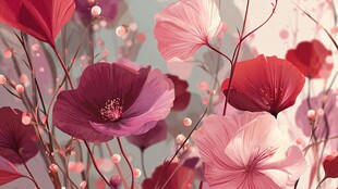 梦幻绚丽的多彩花卉世界