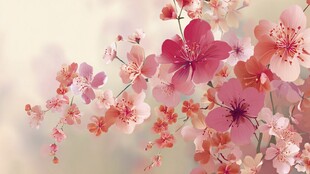 春日烂漫樱花绽放图