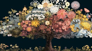 繁花之树插画艺术