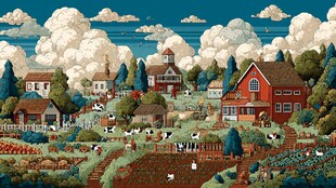 田园乡村风景如画