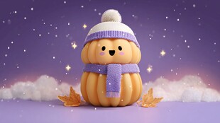 戴帽南瓜 秋日梦幻小萌物