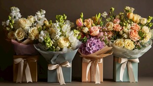 多彩花束组合 精致优雅