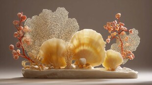 海洋贝壳珊瑚精致摆件