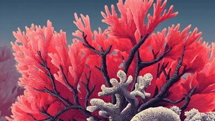 艳丽珊瑚绽放海底美景