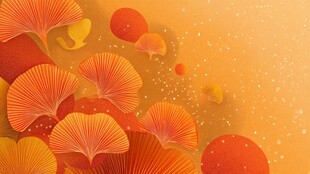 秋日银杏叶梦幻背景图