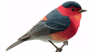 红黑相间美丽小鸟