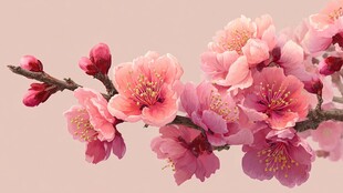 娇艳桃花枝 尽显春日浪漫