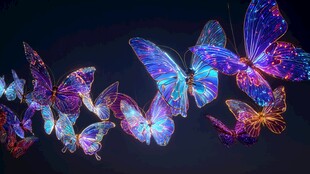 梦幻炫彩蝴蝶灯光艺术展