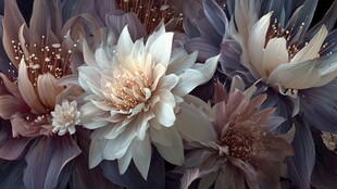 梦幻柔美花卉特写