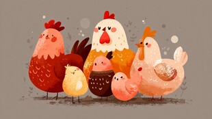 可爱鸡家族大集合