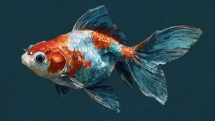 多彩金鱼灵动身姿