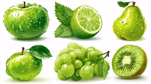 清新绿系水果集合