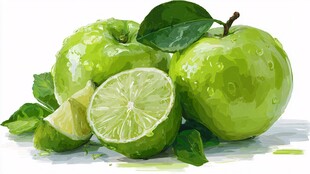 青苹果与青柠的清新组合