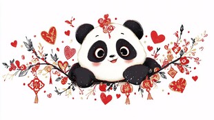 萌熊猫贺新春 喜庆满满