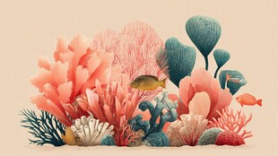 梦幻海底珊瑚与灵动小鱼