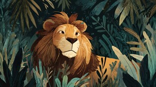 丛林中的威严雄狮