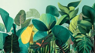 热带绿植景观 清新自然风