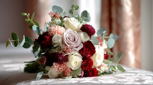 浪漫多彩新娘手捧花