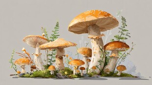 奇幻蘑菇群 自然精灵世界